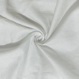 White Solid Cotton Linen Fabric - TradeUNO