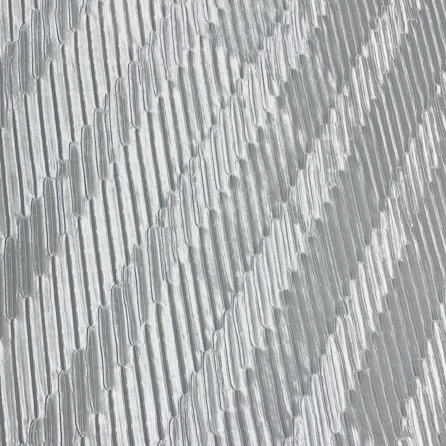 Grey Pleated Knit Lycra Fabric - TradeUNO
