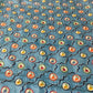 Blue & Multicolor Floral Print Tusser Silk Fabric