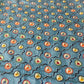 Blue Multicolor Floral Print Tusser Silk Fabric - TradeUNO