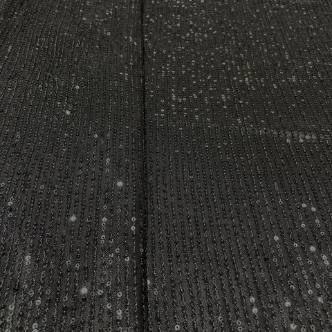 Black Sequence Embroidery Net FabricLycra Fabric - TradeUNO