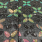 Black with Multicolor Floral Embroidery Sequence Net Lycra Fabric - TradeUNO