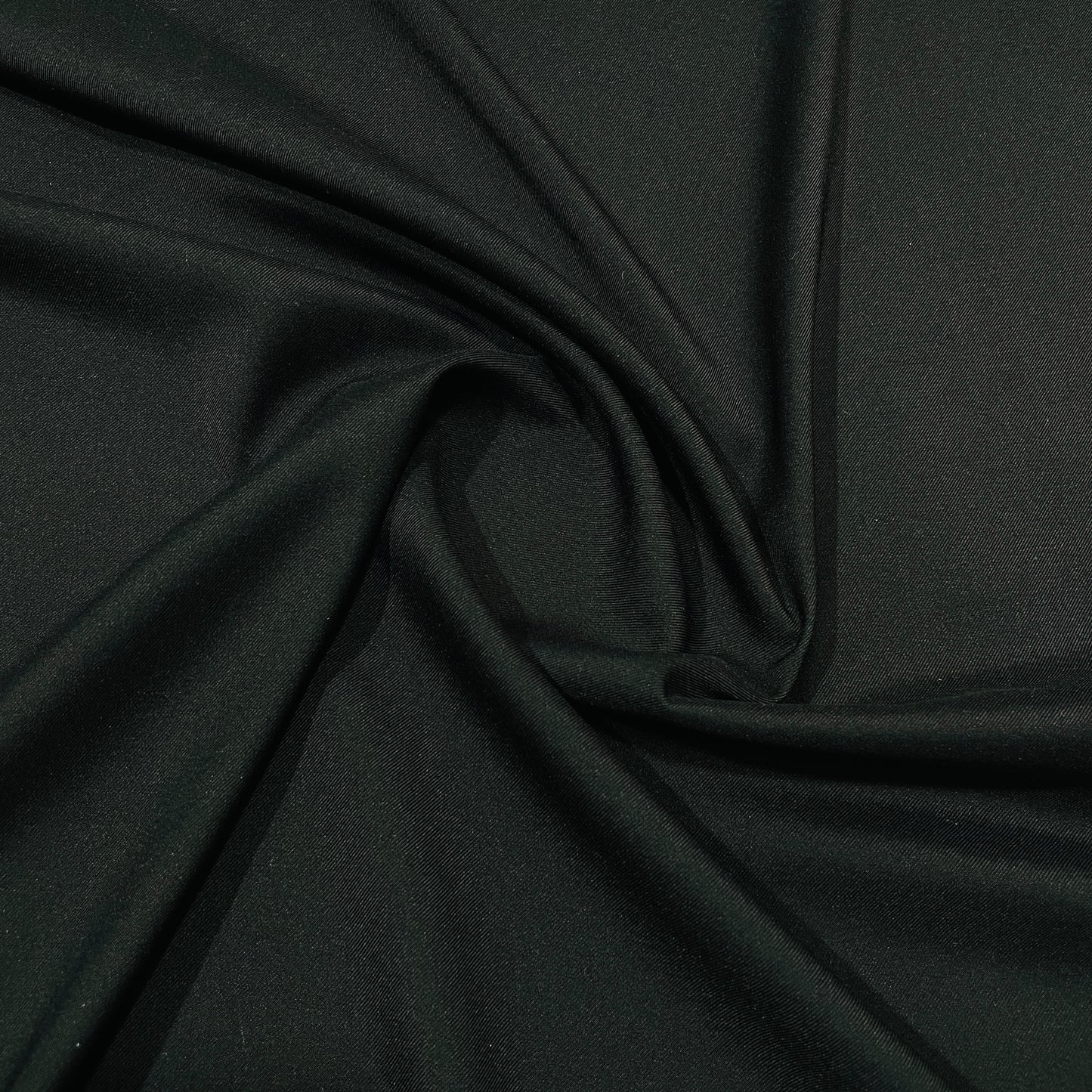 Black Solid Satin Crepe Fabric