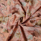 Orange Cream Floral Print Georgette Fabric - TradeUNO