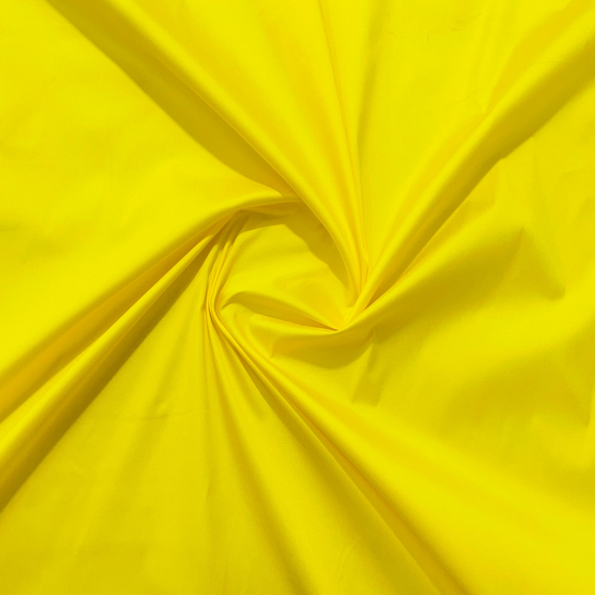 Yellow Solid Silk Taffeta Fabric - TradeUNO
