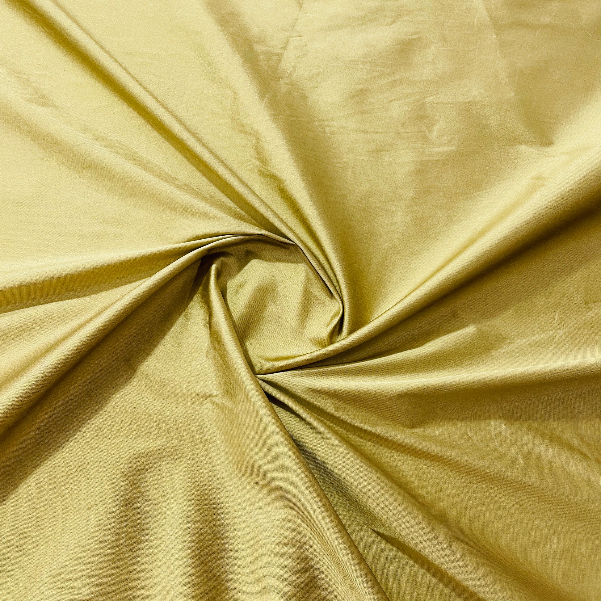 Golden Solid Silk Taffeta Fabric - TradeUNO