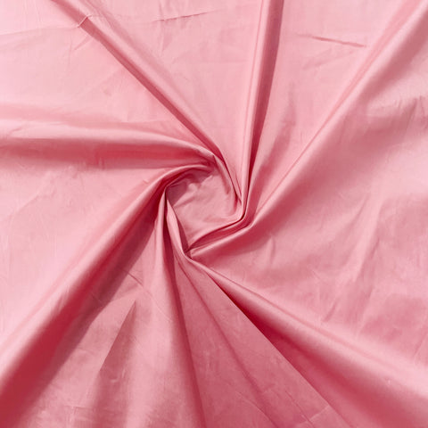Pink Solid Silk Taffeta Fabric - TradeUNO
