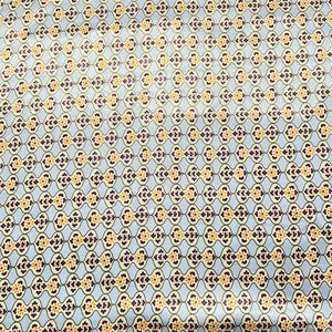Grey Multicolor Geometerical Print Satin Fabric - TradeUNO