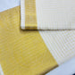 White With Gold Foil Check Border Print Organza Chanderi Jacquard