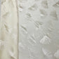 White Floral With Silver Lurex Satin Crepe Fabric