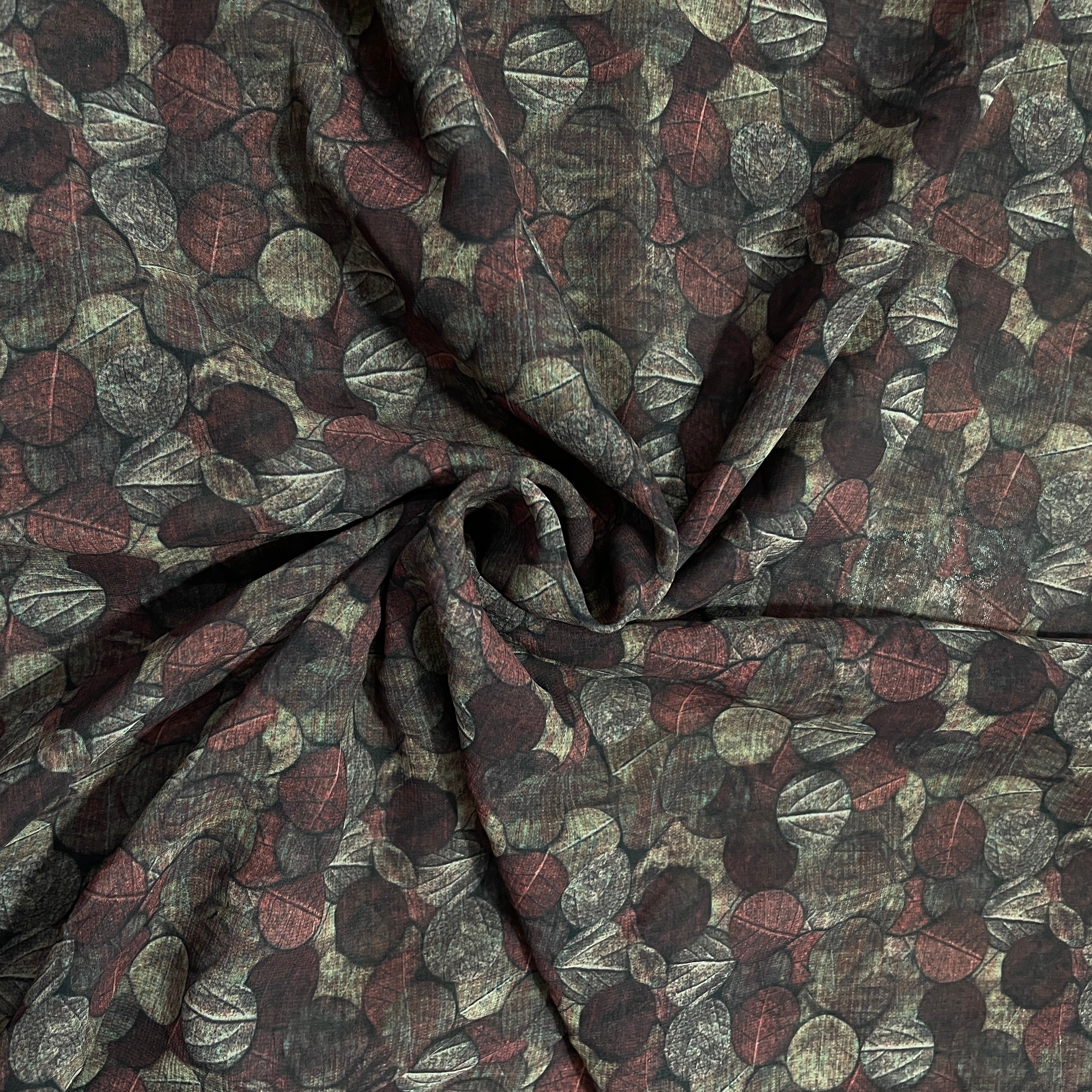 Multicolor Geometerical Print Georgette Fabric - TradeUNO