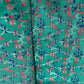 Green & Multicolor Floral Foil Brocade Fabric - TradeUNO