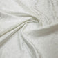 White & Silver Floral Brocade Jacquard Fabric