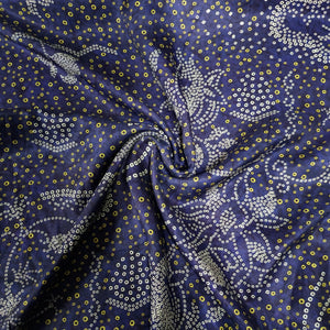 Purple Bandhani Print Gaji Silk Fabric - TradeUNO