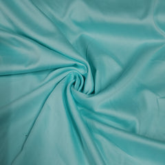 Aqua Blue Solid Cotton Satin Fabric 42 Inches