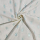 Off White & Green Geometrical With Lurex Cotton Fabric 12029