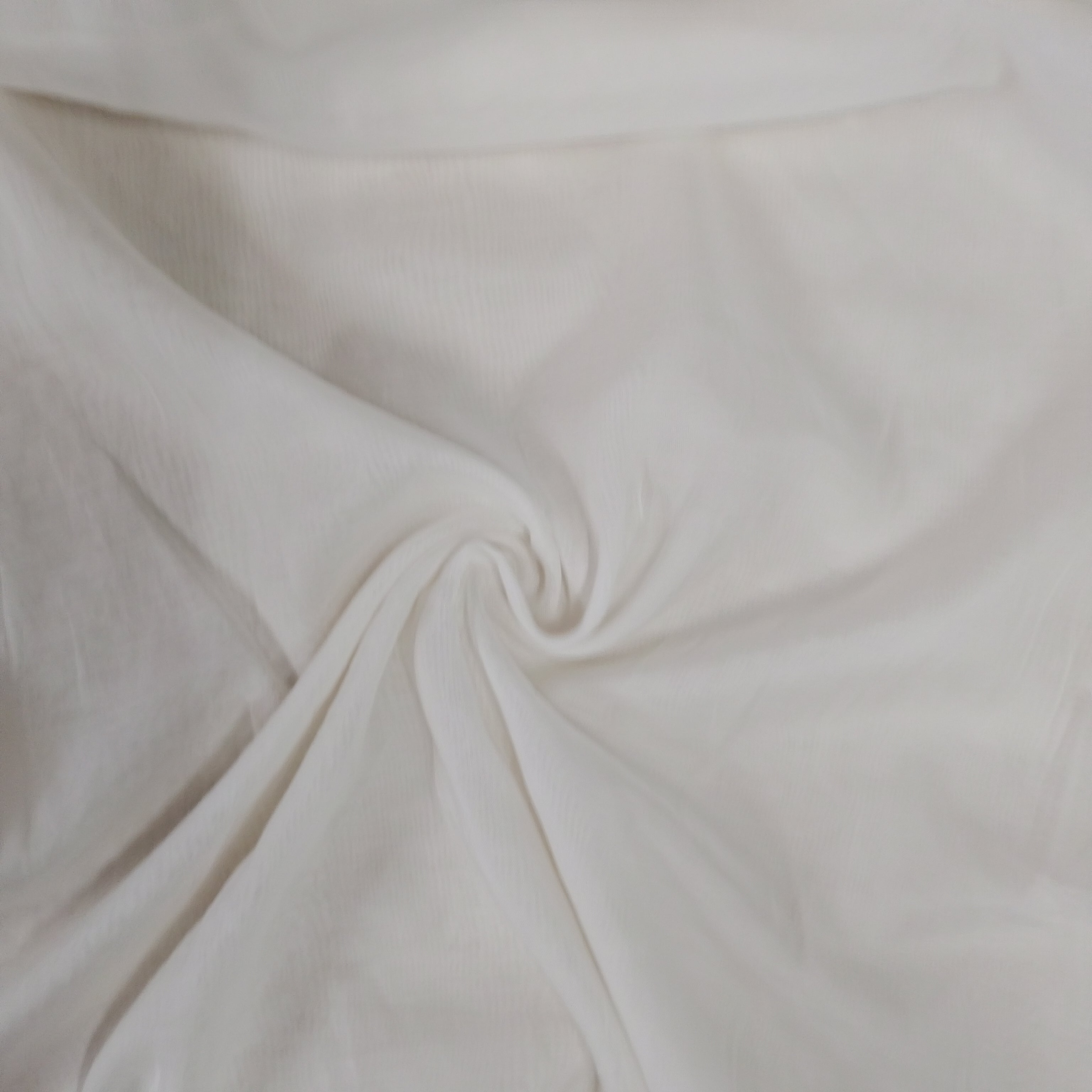 White Solid RFD Mul Chanderi Fabric IF-29621 - TradeUNO