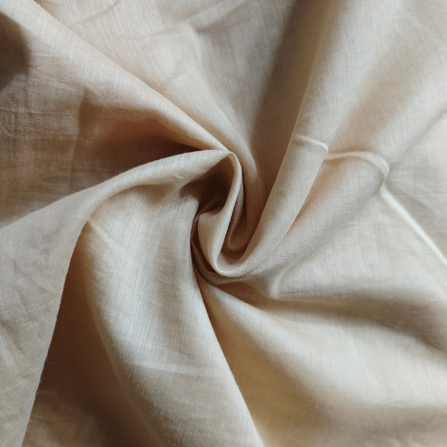 Beige Solid Mul Chanderi Fabric DC-30341