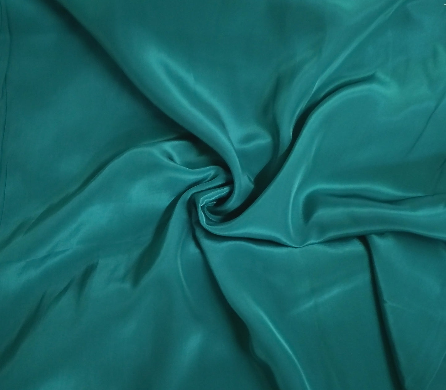 Teal Green Solid Natural Crepe Fabric GT-28620