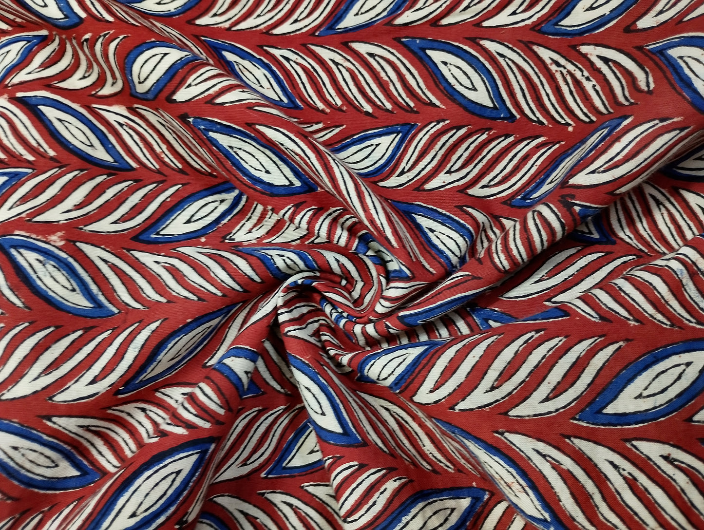 Red Kalamkari print Cotton Fabric AFI-29600