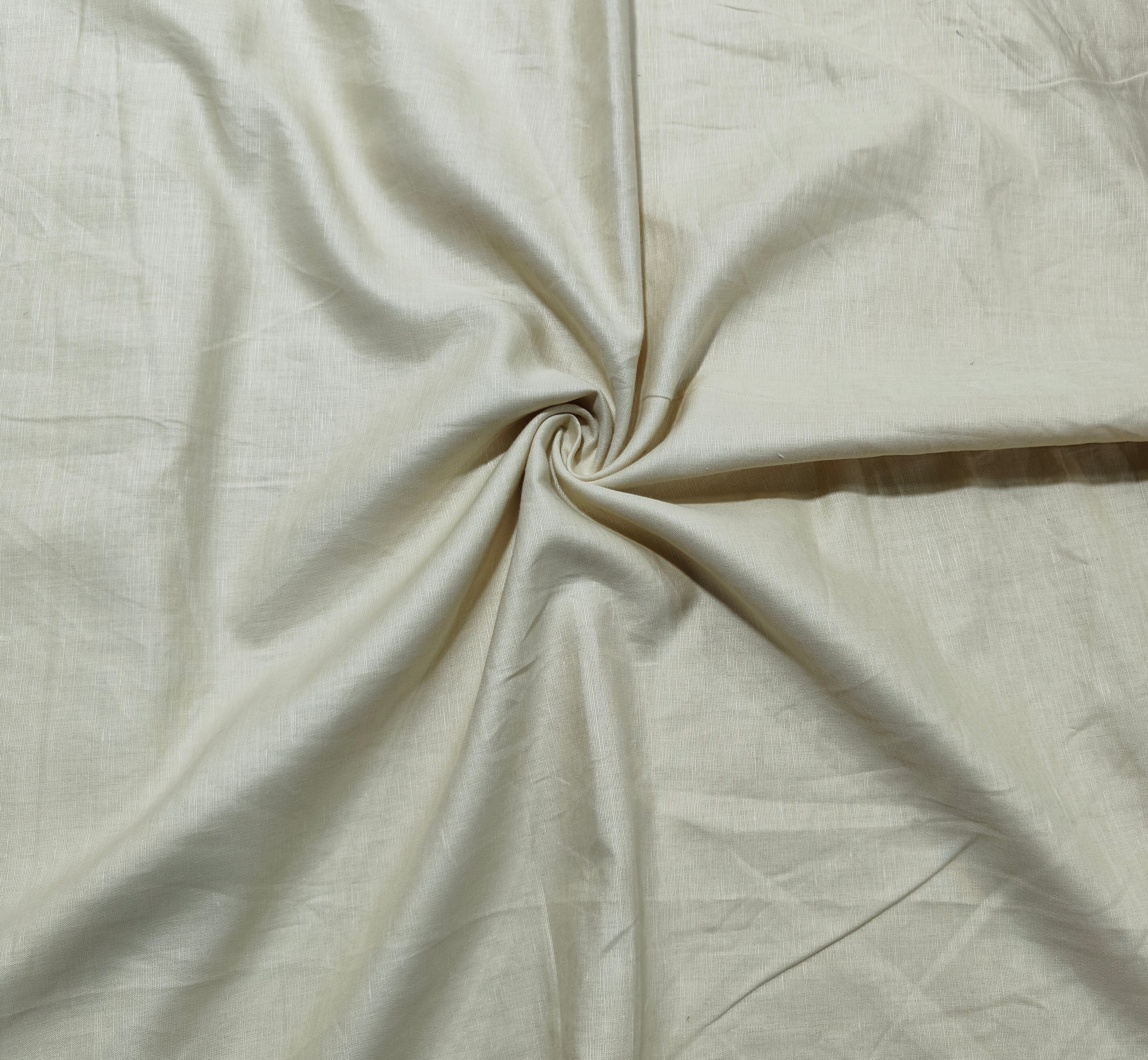 Beige Solid Cotton Linen MKT-16813 - TradeUNO