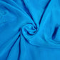 Aqua Blue Natural Crepe Fabric GT-28622