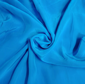 Aqua Blue Natural Crepe Fabric GT-28622 - TradeUNO