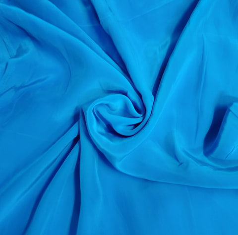 Aqua Blue Natural Crepe Fabric GT-28622 - TradeUNO