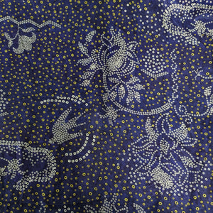 Purple Bandhani Print Gaji Silk Fabric - TradeUNO