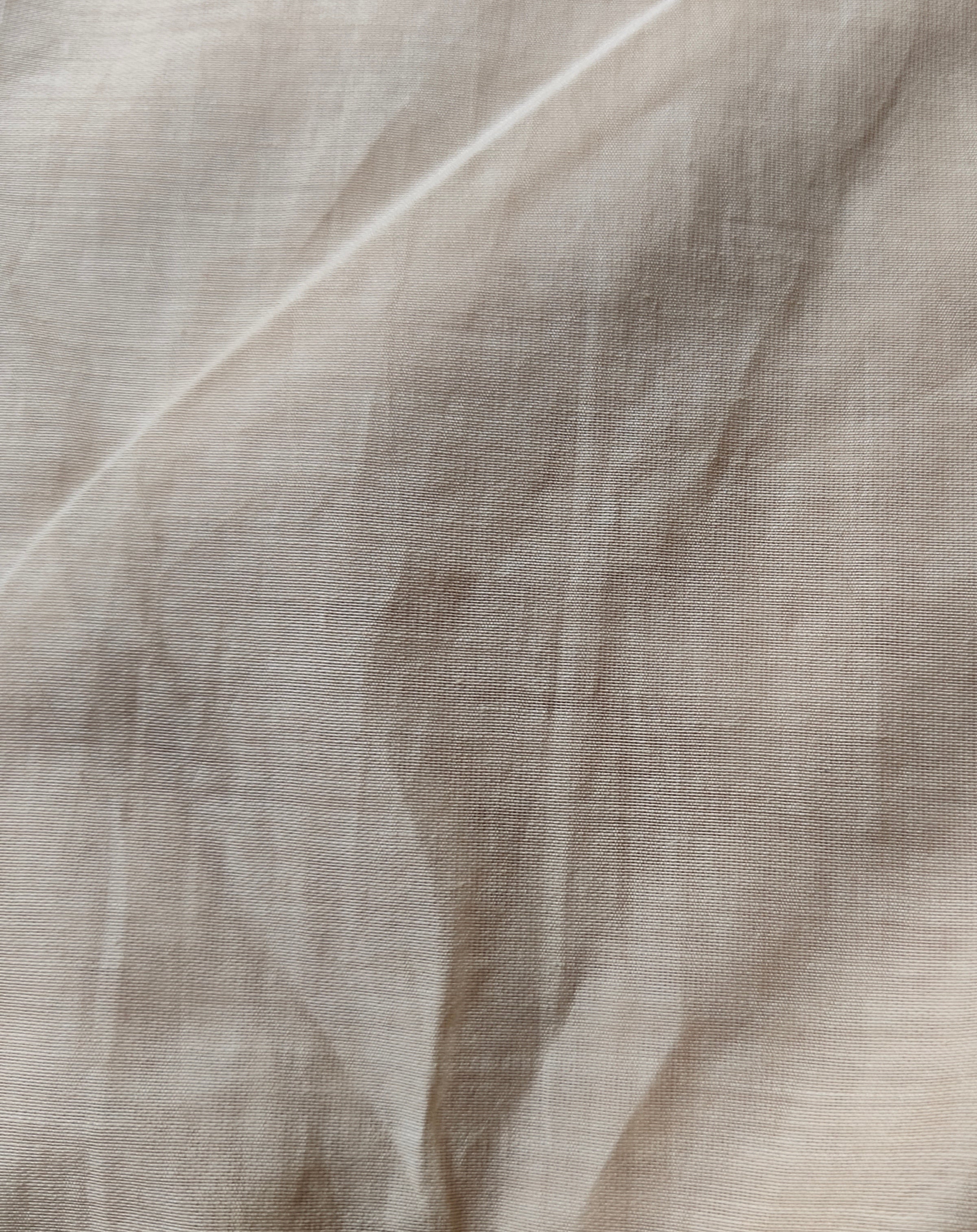 Beige Solid Mul Chanderi Fabric DC-30341