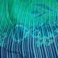 Green & Blue Floral Print Muslin Fabric MF-30195