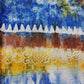 Blue Batik Print Sequence Embroidery Cotton Fabric