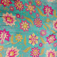 Green Madhubani Print Gaji Silk Fabric