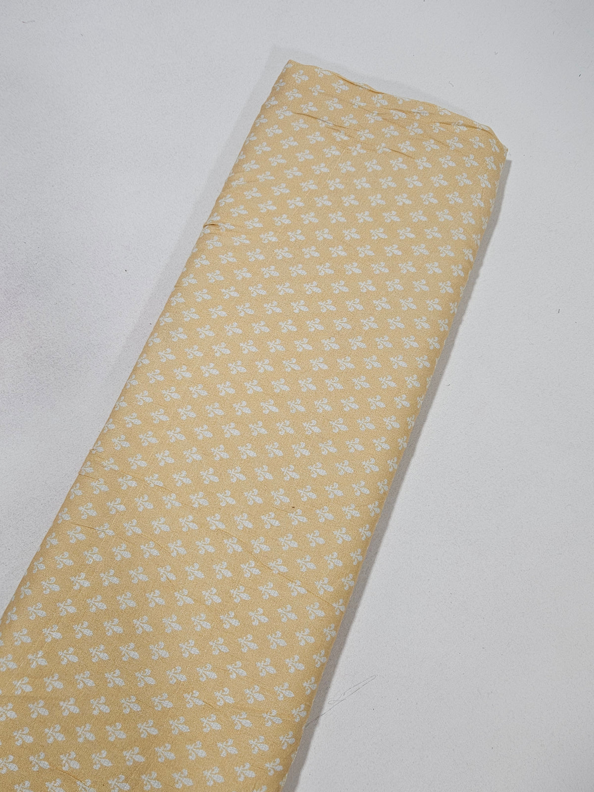 Mustard Yellow Buti Print Rayon Fabric TU-4671