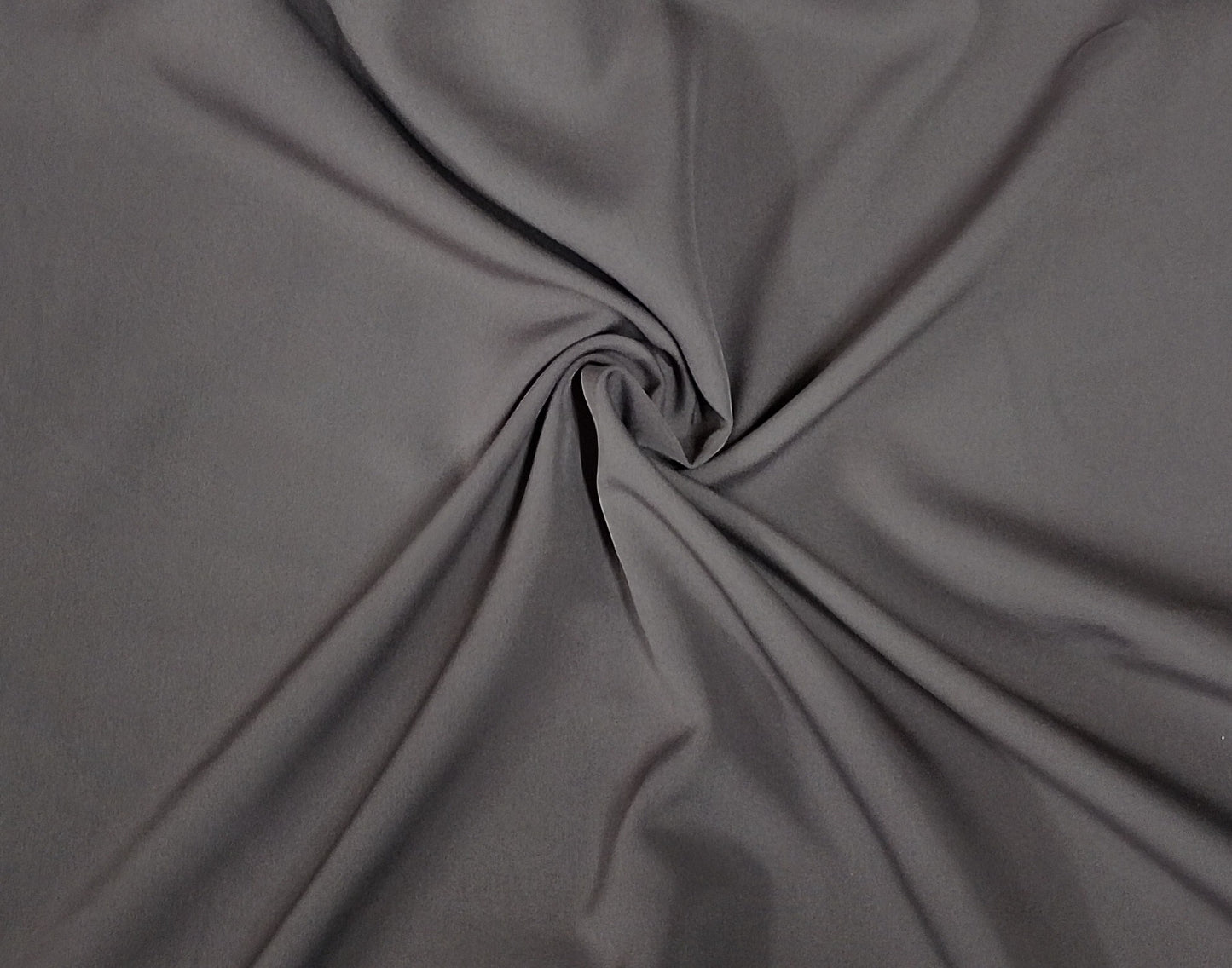 Cloud Grey Solid Malai Crepe Fabric 13212