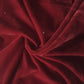 Dark Maroon Floral Print Micro Velvet 9000 Fabric MF-28567