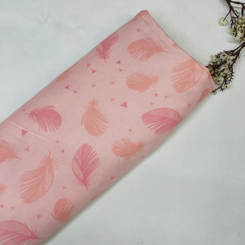 Exclusive Pink Abstract Print Rayon Fabric