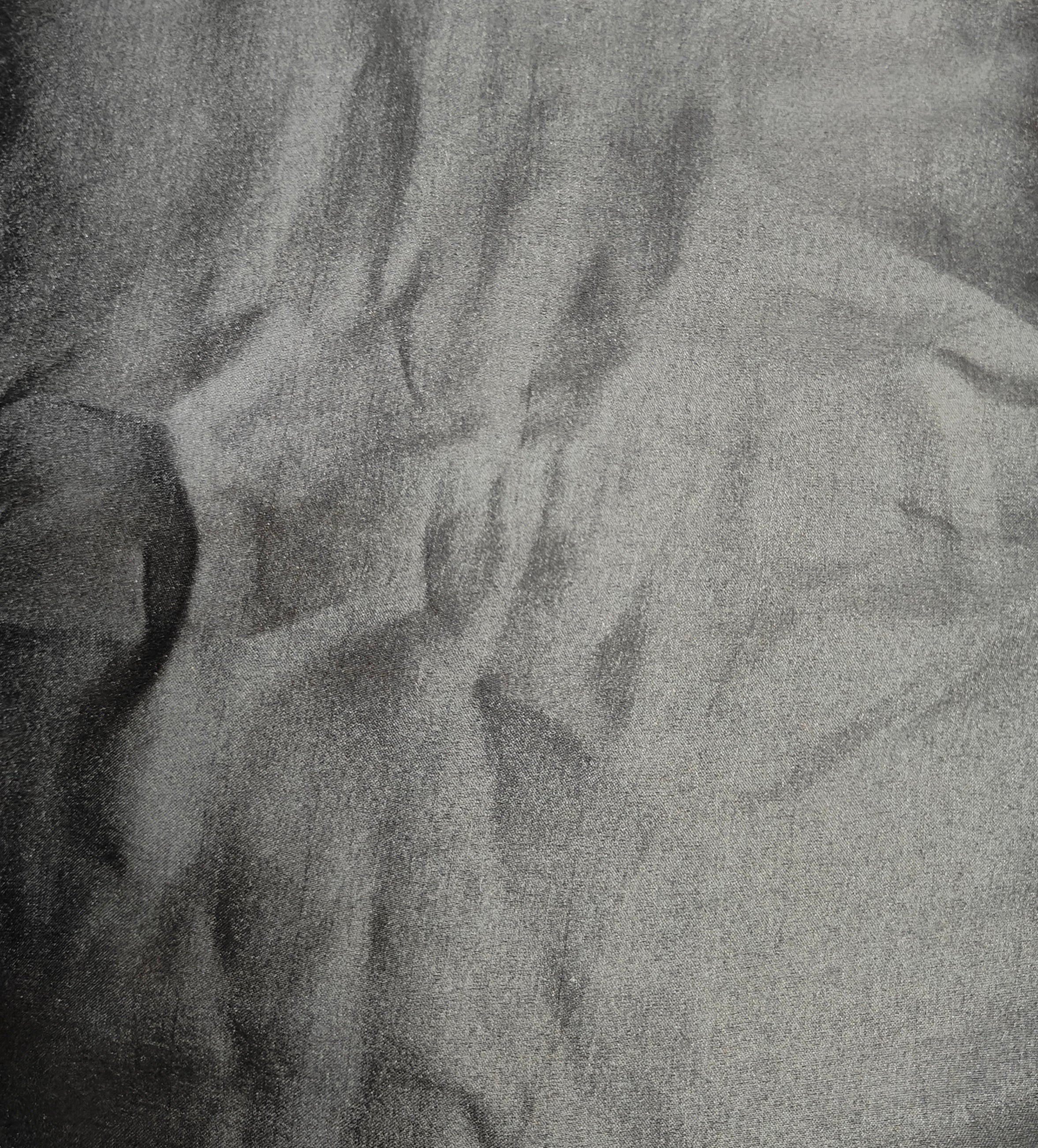Black Solid Bemberg Silk Fabric 13539 - TradeUNO