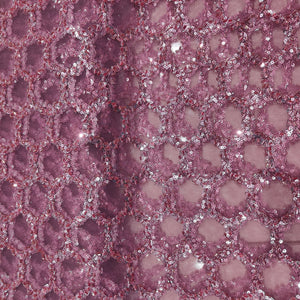 Eggplant Purple Pearl Sequence Embroidery Net CH-14214 – image 2 of 2