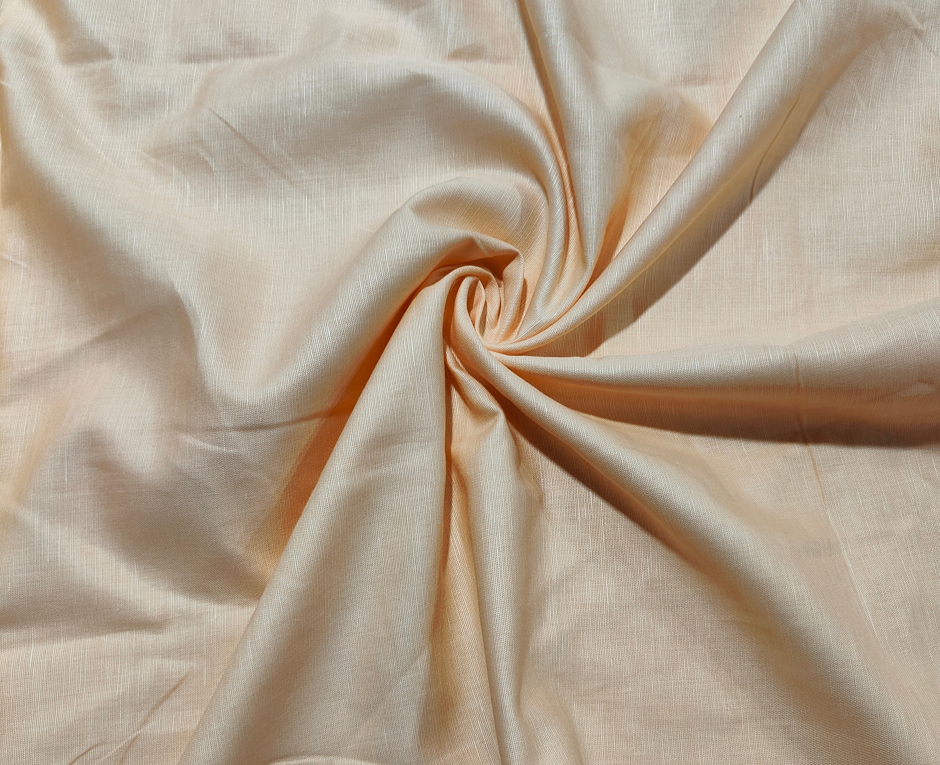 Peach Solid Solid Cotton Linen MKT-22485 - TradeUNO