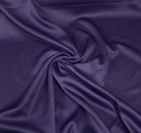 Dark Purple Solid Lycra Dyed Fabric 12985 - TradeUNO