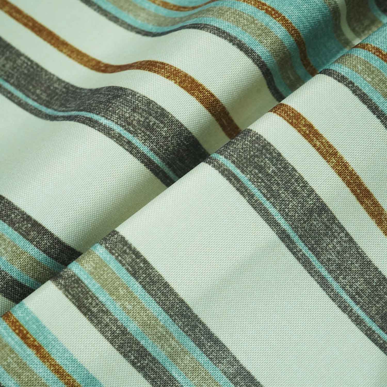 Printing Poly off white, beige taupe, brown, dark brown & teal Printing Poly XNPT-29