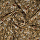 Brown & white Floral Print Rayon Fabric Online India