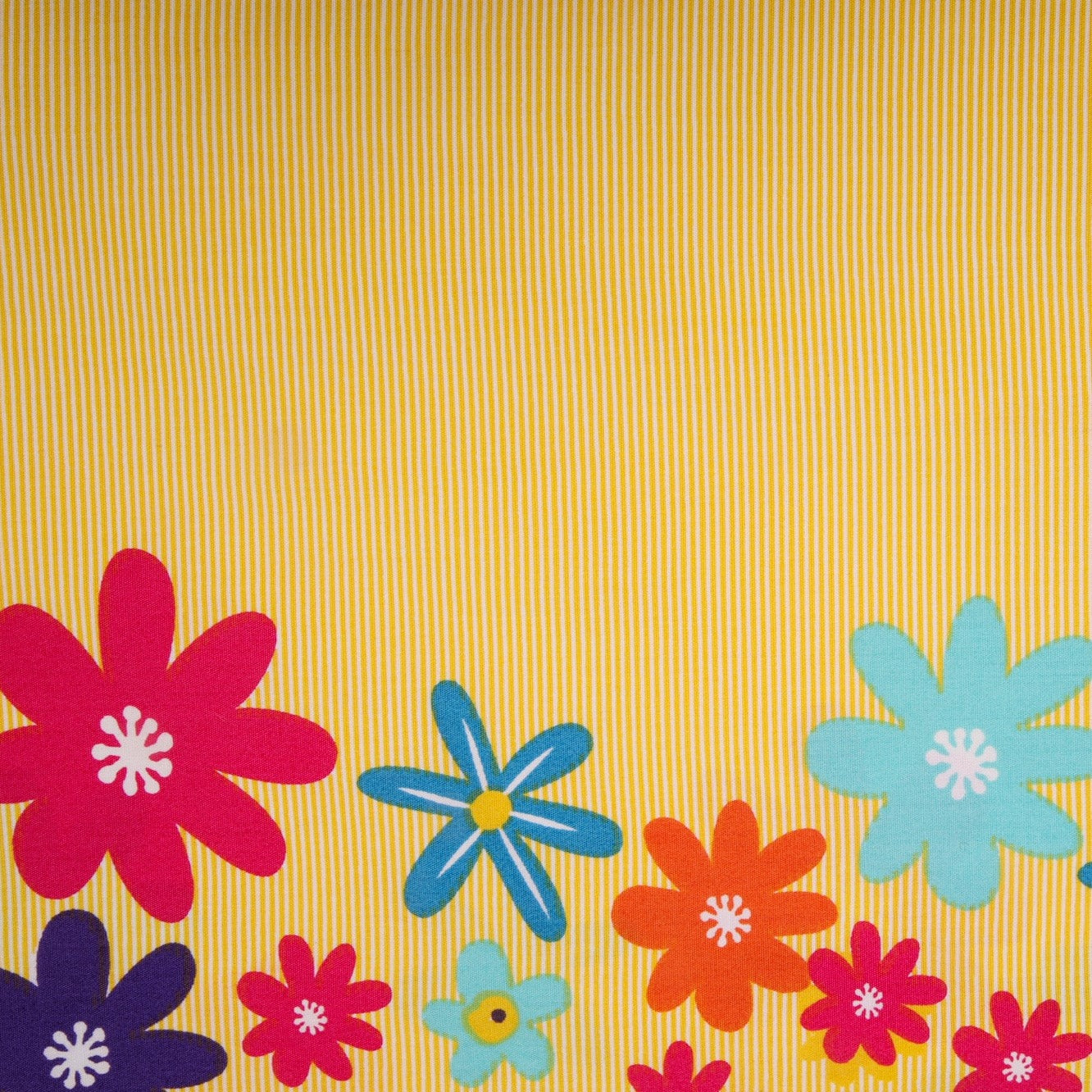 Yellow Solid Floral Print Yarn Dyed Cotton Fabric Trade UNO