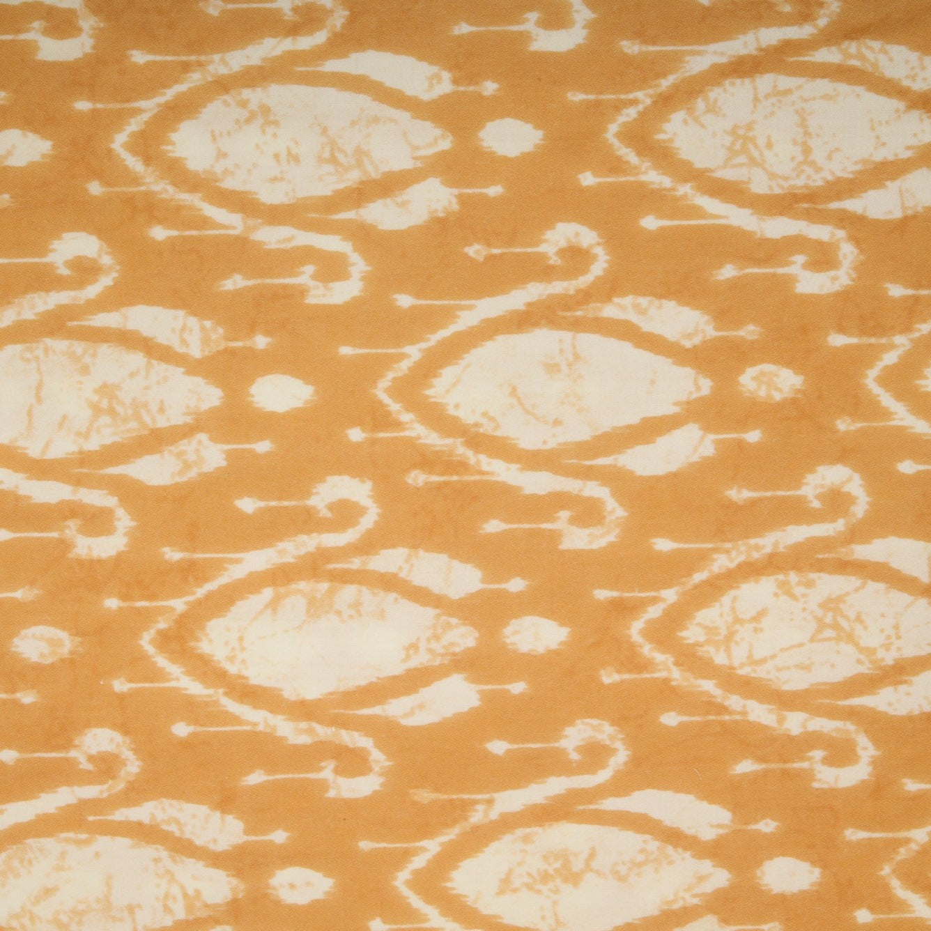 Honey Yellow Traditional Print Rayon Fabric Trade UNO