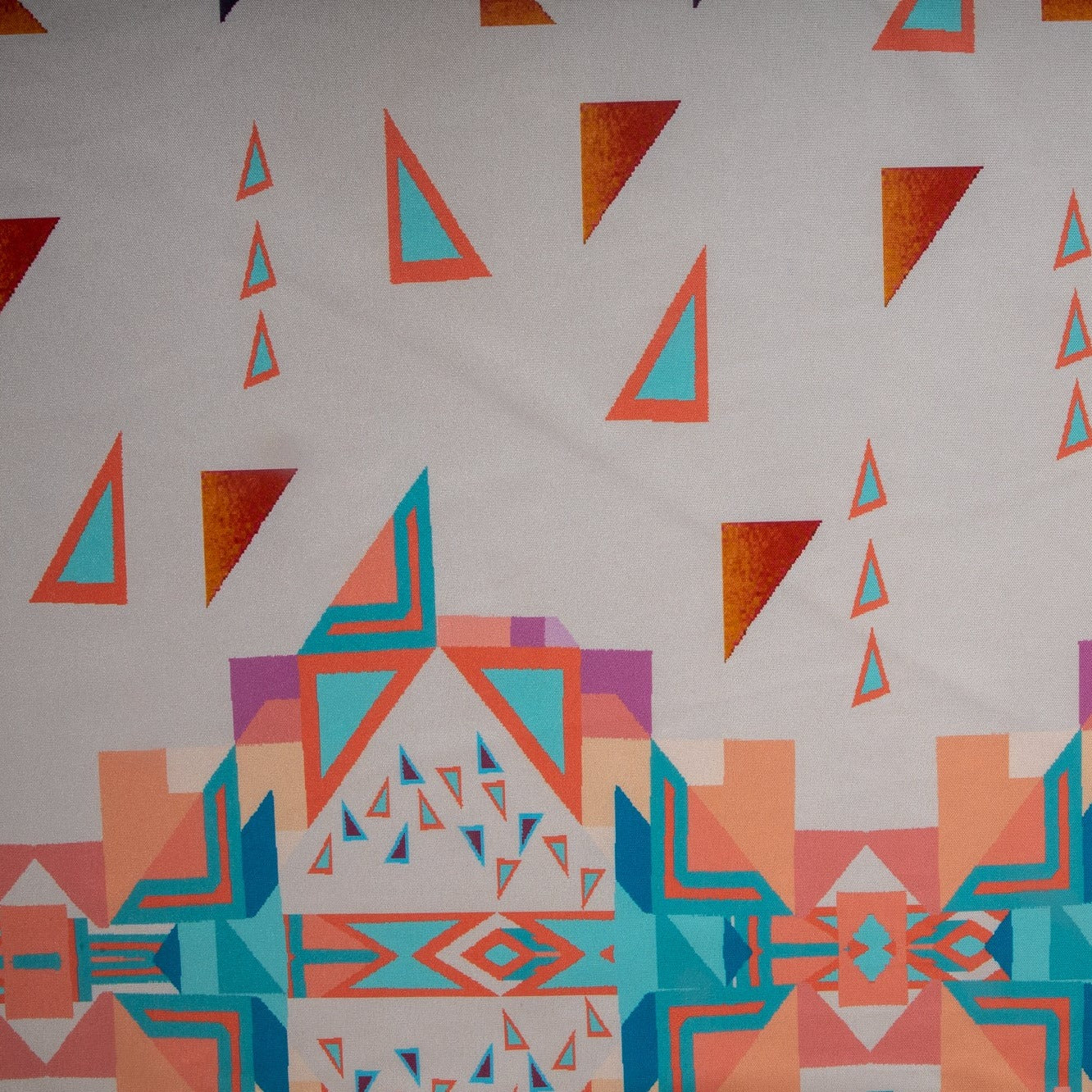 Pink Geometrical Digital Print Poly Bion Fabric Trade UNO