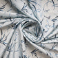 Grey Floral Print Cotton Fabric Trade UNO