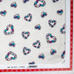 White & Blue Quirky Print Cotton Fabric Trade Uno