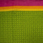 Green With Pink Border Geometrical Pattern Cotton Fabric Trade UNO