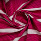 Magenta Pink & White Stripes Cotton Fabric Trade UNO